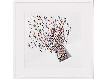 Meeting II - Wooden Painting by NOVOCUADRO ART COMPANY - view 2
